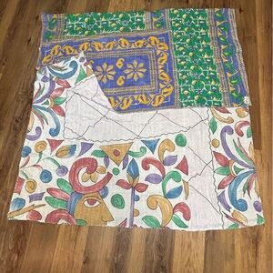 Colorful Kantha Throw size 55” x 84”